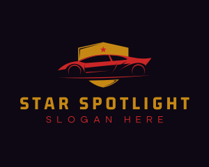 Luxury Sports Car Shield logo design