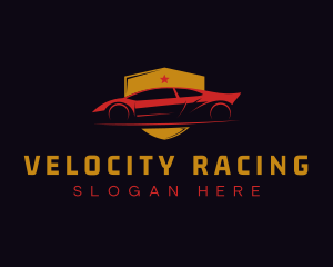 Luxury Sports Car Shield logo design