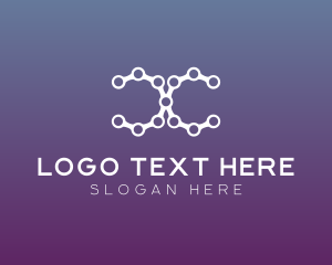 Cyber - Abstract Chain Letter C logo design