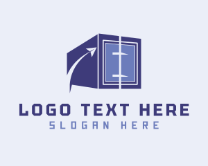 Shipping Container - Violet Freight Container logo design
