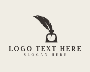 Pen - Feather Quill Ink logo design
