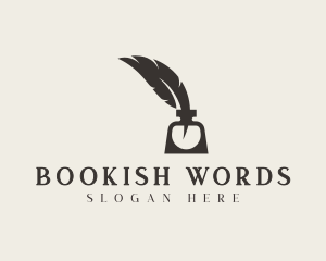 Literary - Feather Quill Ink logo design