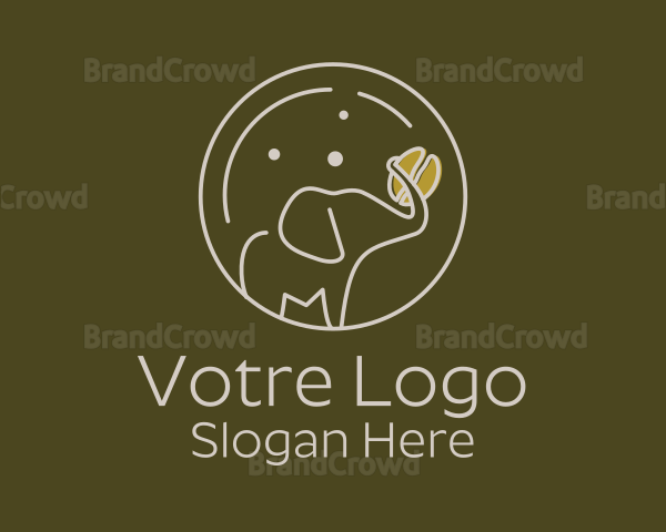 Elephant Coffee Bean Logo