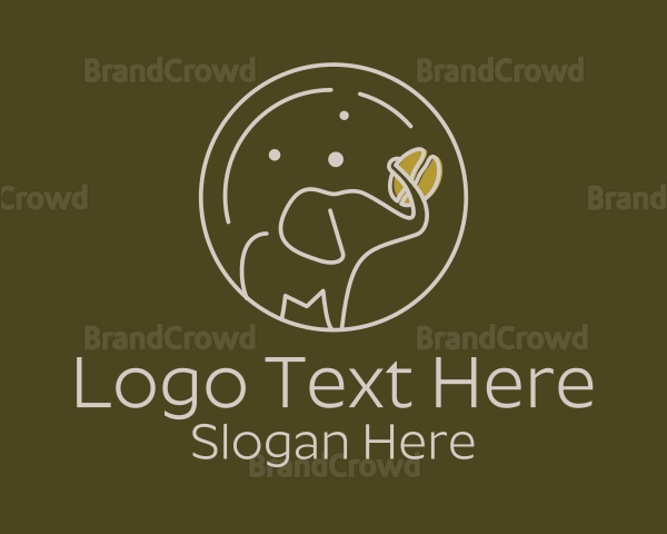 Elephant Coffee Bean Logo