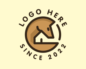 Farmer - Horse Farm House logo design