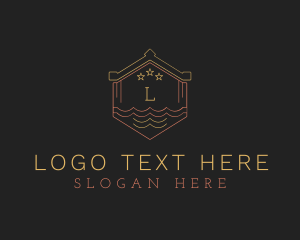 Hexagon - Shield Royalty Wave logo design
