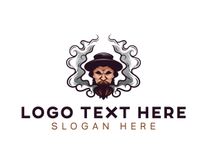 Marijuana - Smoke Beard Cigarette logo design