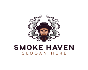 Smoke Beard Cigarette logo design