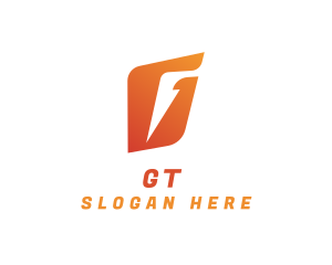 Modern Lightning Shape Letter G logo design