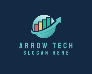 Investment Stocks Arrow logo design