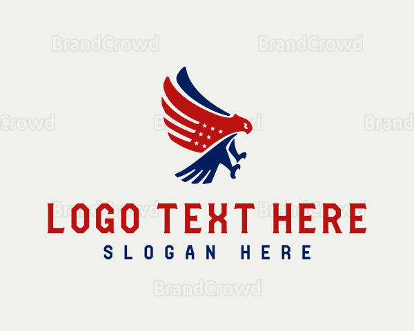 Patriotic American Eagle Logo