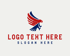 Bald Eagle - Patriotic American Eagle logo design