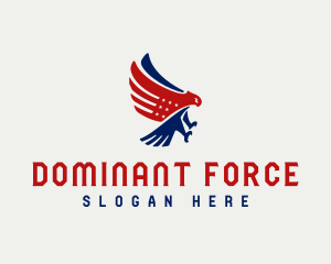 Patriotic American Eagle logo design