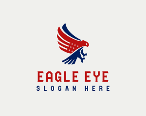 Patriotic American Eagle logo design