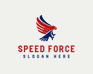 Patriotic American Eagle logo design