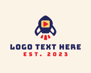 Blue Rocket - Rocket Media Player logo design