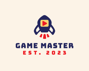 Player - Rocket Media Player logo design