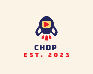 Space - Rocket Media Player logo design