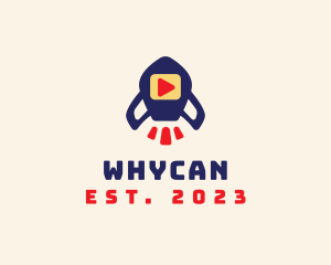 Spacecraft - Rocket Media Player logo design