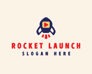 Rocket - Rocket Media Play logo design