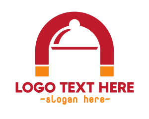 Cater - Food Cloche Magent logo design