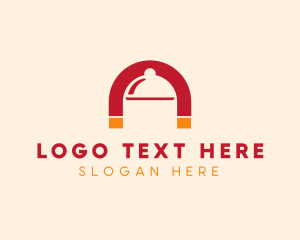 Catering - Food Cloche Magnet logo design
