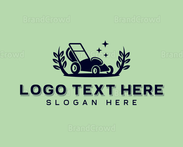 Lawn Mower Gardening Logo