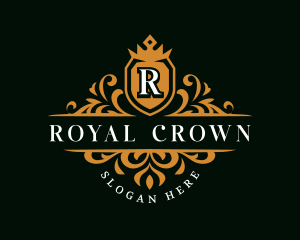 Crown Shield Crest logo design