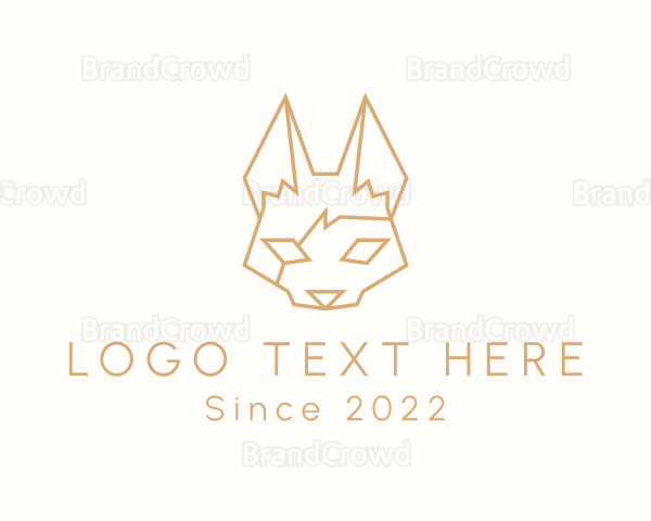 Minimalist Wild Jackal Logo