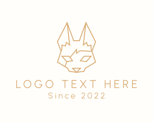 Minimalist Wild Jackal logo design