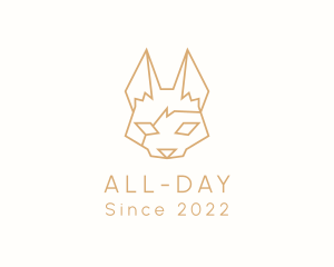 Minimalist Wild Jackal logo design