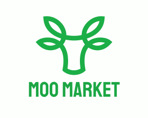 Bovine - Green Bovine Bull Cow logo design