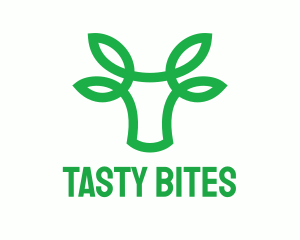 Delicatessen - Green Bovine Bull Cow logo design