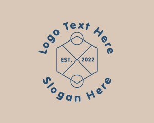 Crossline Hexagon Badge Logo