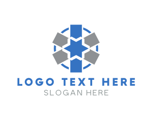 Badge - Modern Medical Asterisk logo design