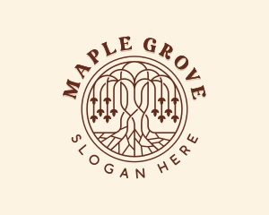 Maple - Maple Leaf Tree logo design