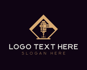 Laser - Laser Fabrication Engraving logo design
