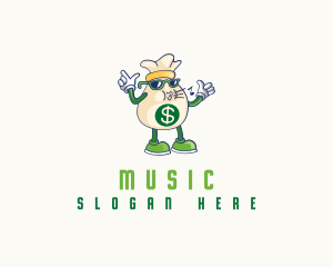 Dollar - Cartoon Money Sack logo design