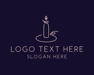Scented Candle - Candle Lighting Spa logo design