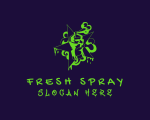 Neon Graffiti Spray Paint logo design