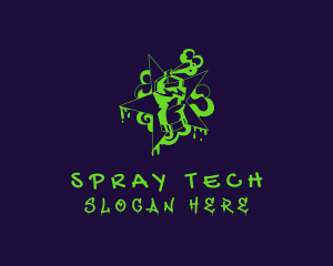 Neon Graffiti Spray Paint logo design