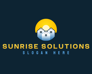 Real Estate Housing Sunrise logo design