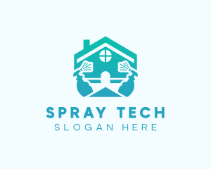 Sprayer - Apartment Cleaning Sprayer logo design