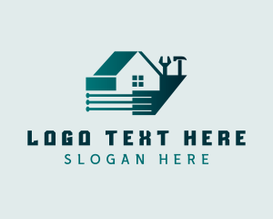 Triangle Ruler - Home Construction Tools logo design