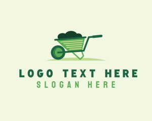 Wheelbarrow - Lawn Garden Wheelbarrow logo design
