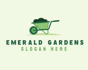 Lawn Garden Wheelbarrow logo design