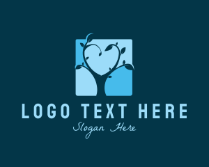 Tree - Winter Blue Tree logo design