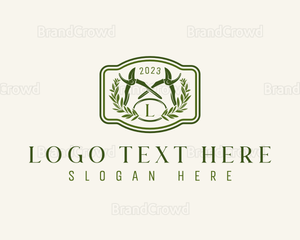 Botanical Garden Landscaping Logo