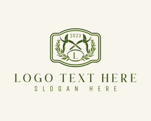 Garden Trowel - Botanical Garden Landscaping logo design