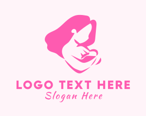 Breastfeeding - Pregnant Woman Baby logo design